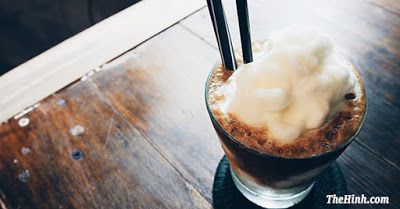 Cà phê nước dừa + kem tươi
