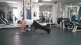 Plank with arms extended