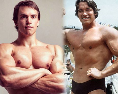 Anton Ryskin bên trái và Arnold Schwarzenegger bên phải