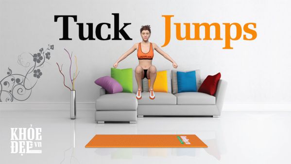 Tuck Jumps - Bài tập đốt cháy calo hiệu quả để giảm cân cấp tốc cho nữ