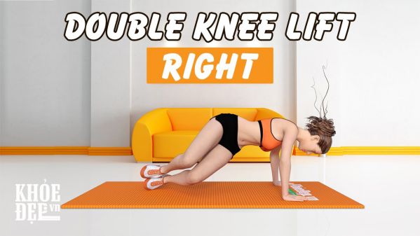 Cách giảm mỡ 2 bên hông cực nhanh với Double Knee Lifts