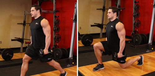 Walking Dumbbell Lunges