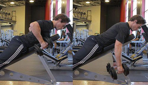 Dumbbell Incline Row