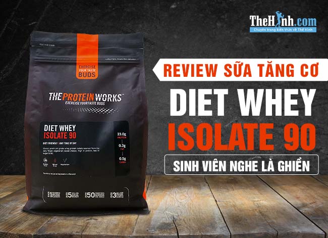 Review TPW Diet Whey Isolate 90 - Ngon - bổ - rẻ, đối thủ đáng gờm của MyProtein
