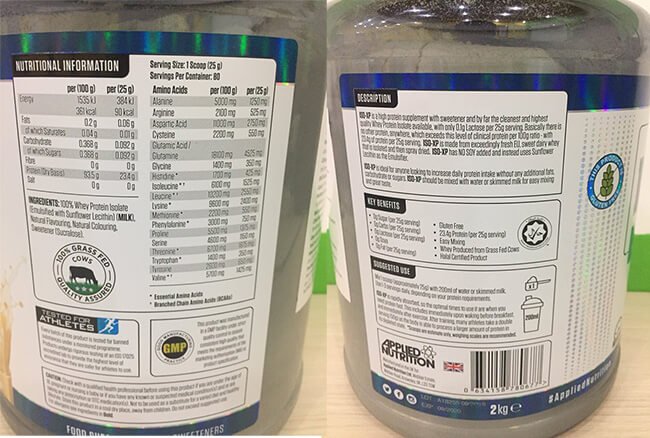 Đánh giá Whey Iso-Xp - Whey Isolate 6 KHÔNG của Applied Nutrition