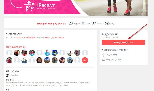 Hướng dẫn đăng ký tài khoản iRace.vn để tham gia chạy bộ online