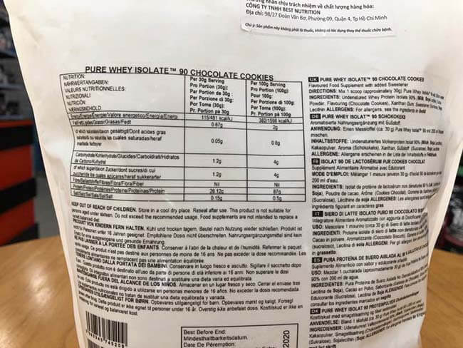 Review Bulk Powders Pure Whey Isolate 90 - Nguồn Whey đến từ sữa chất lượng