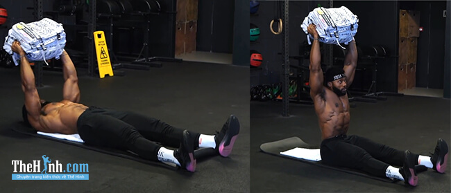 Weighted Over Head Sit Ups