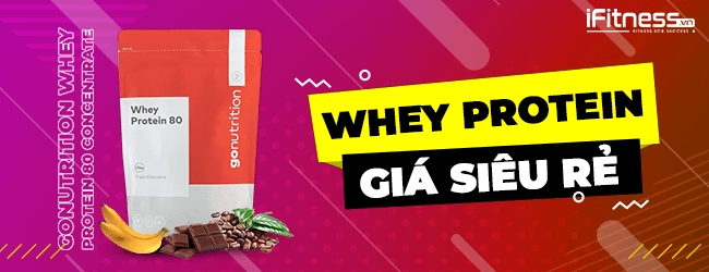  Sữa Tăng Cơ GoNutrition Whey Protein 80 Concentrate - 1kg - 2 Mùi