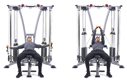 Incline cable chest fly