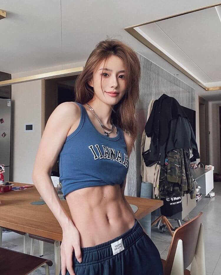 The abs that "everyone looks angry" of goddess Chen Nuanyang Fitness Channel
