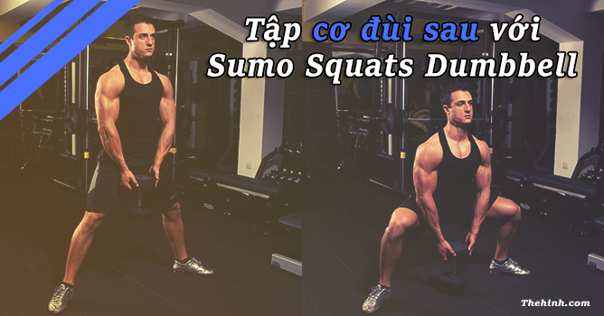 Bài tập gym cho cơ đùi sau với Sumo Squats Dumbbell