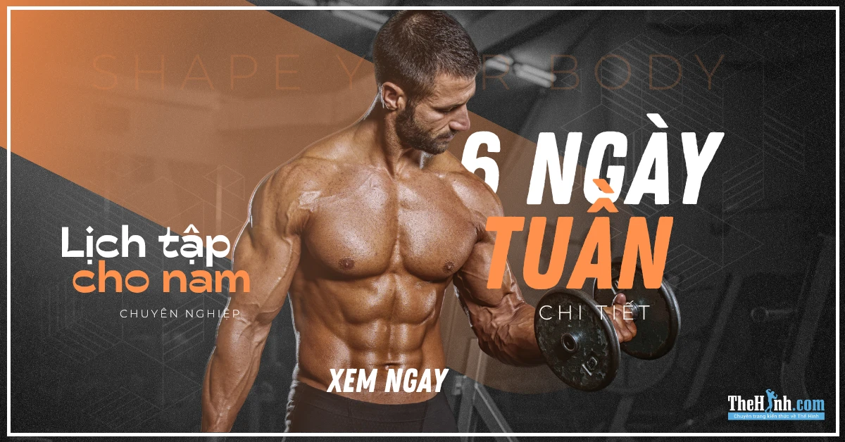 Lịch tập gym 6 ngày cho nam hướng dẫn đầy đủ (Phần 2)