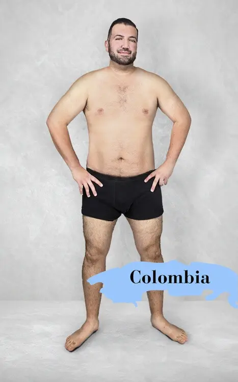 Bất ngờ với tiêu chuẩn sắc đẹp của nam và nữ trên toàn thế giới! Quý ông Colombia chỉ cần tập luyện vận động để không bị chảy xệ là được.