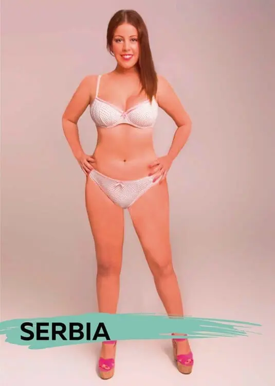 Bất ngờ với tiêu chuẩn sắc đẹp của nam và nữ trên toàn thế giới! Serbia thì ngực to mông to