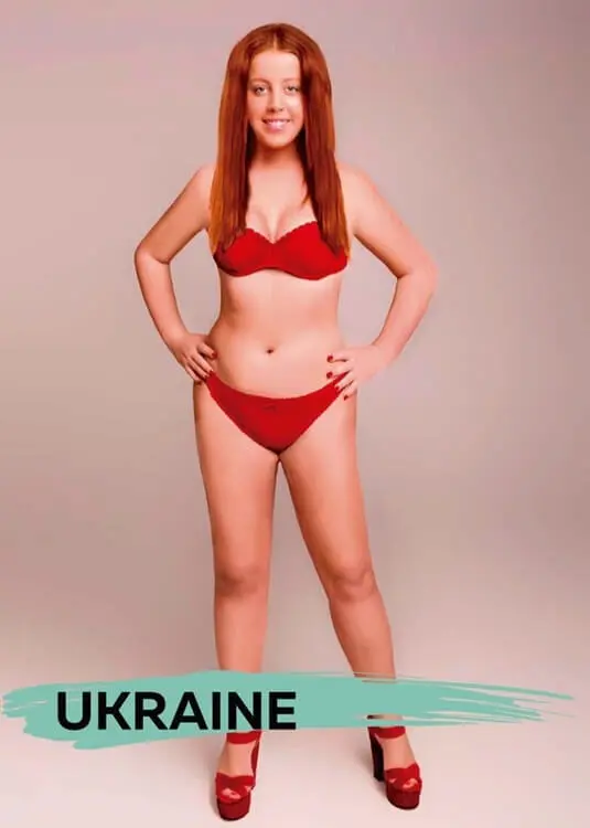 Bất ngờ với tiêu chuẩn sắc đẹp của nam và nữ trên toàn thế giới! Ukraine ngực không cần to, nhưng eo phải cần