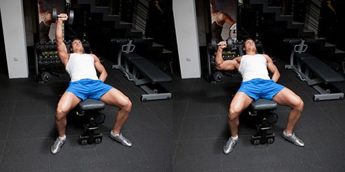 Nằm đẩy tạ 1 tay - Incline One Arm Dumbbell-Bench-Press