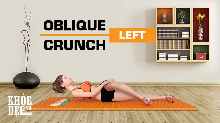 Bài tập gập bụng chéo chân tập cơ liên sườn Oblique Crunch