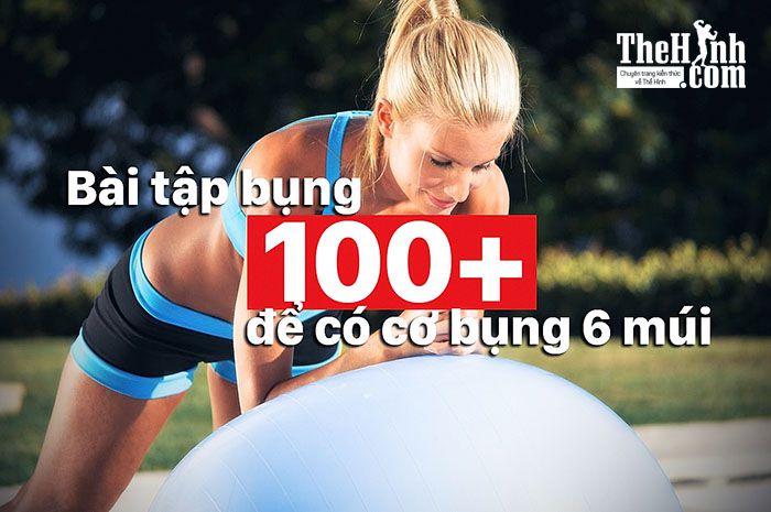 100 bài tập bụng trên bóng stability ball