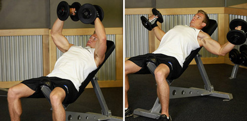 incline dumbbell flyes