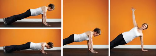 Pushup With Side Plank Rotation