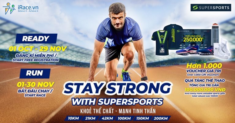 Sự kiện chạy bộ trực tuyến Stay Strong With Supersports