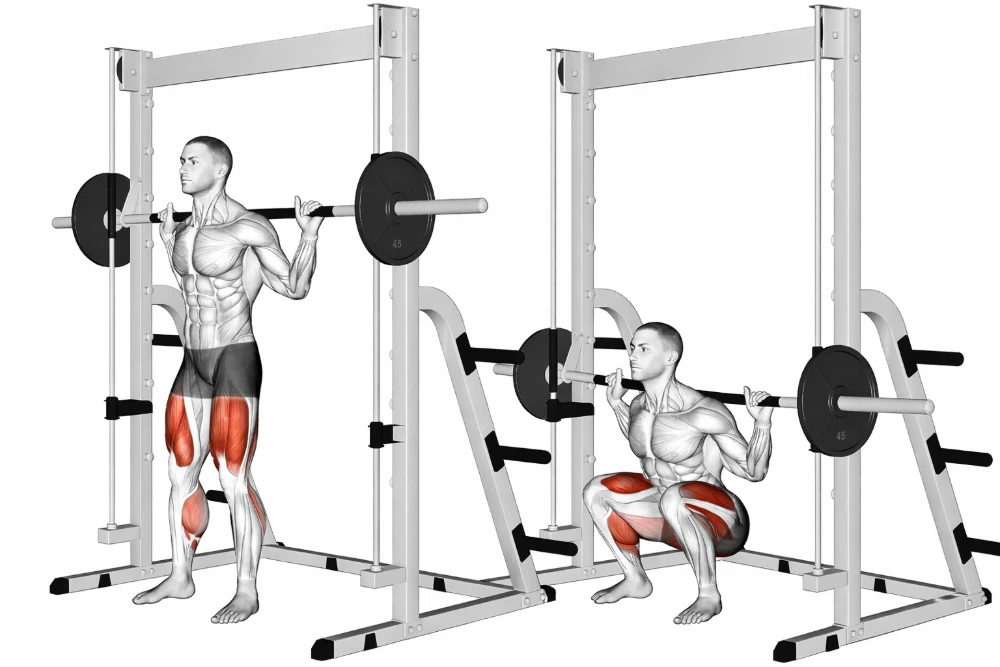 Smith machine back squat