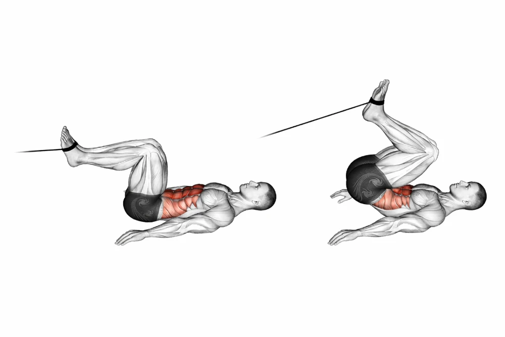 Cable reverse crunch