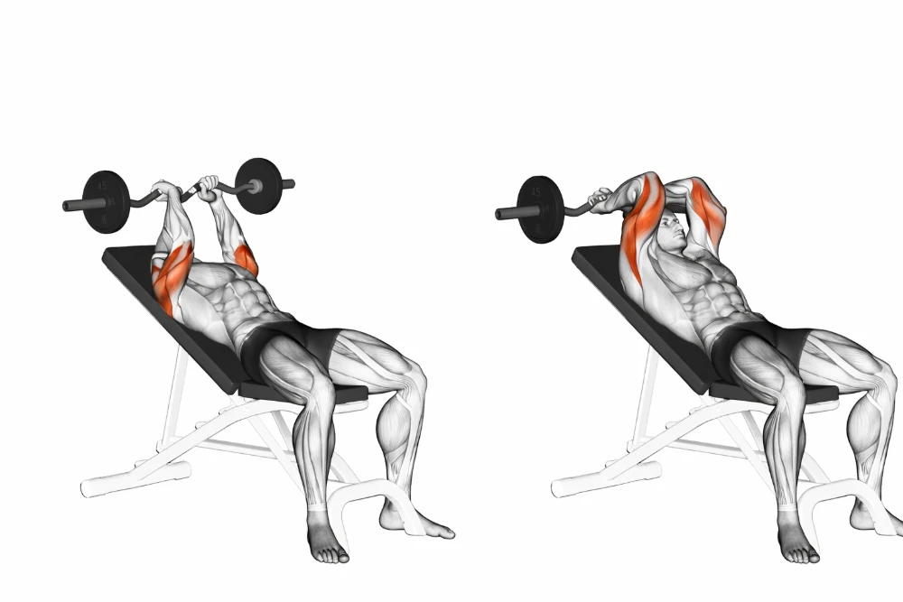 Incline EZ-bar skullcrusher