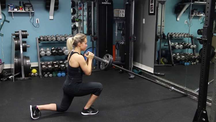 Landmine Reverse Lunge