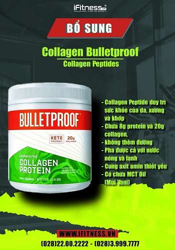 Sữa Tăng Cơ Bổ Sung Collagen Bulletproof Collagen Peptides