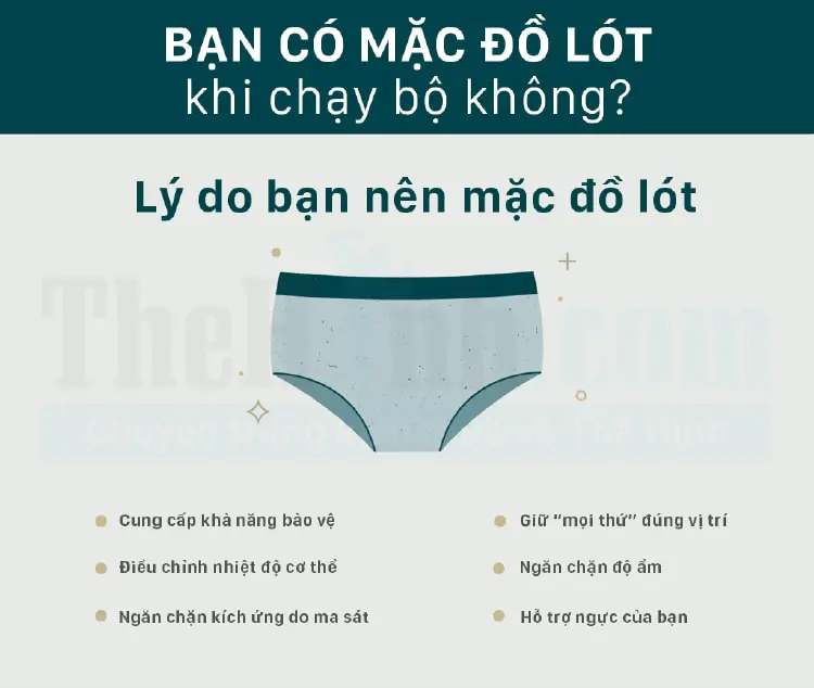 Tại sao nên mặc quần lót khi chạy bộ?