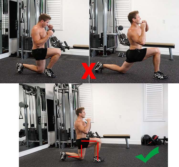 Mistakes when practicing Lunge