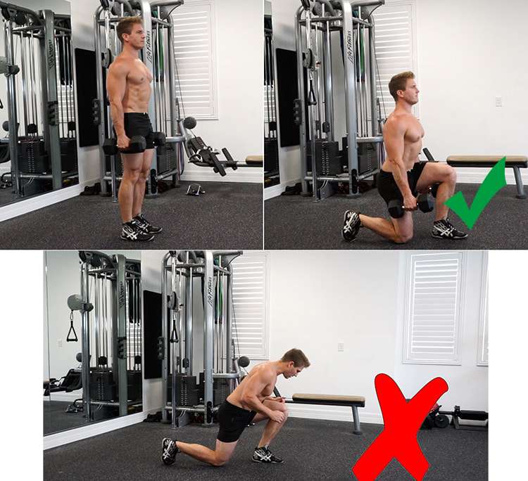 Mistakes when practicing Lunge