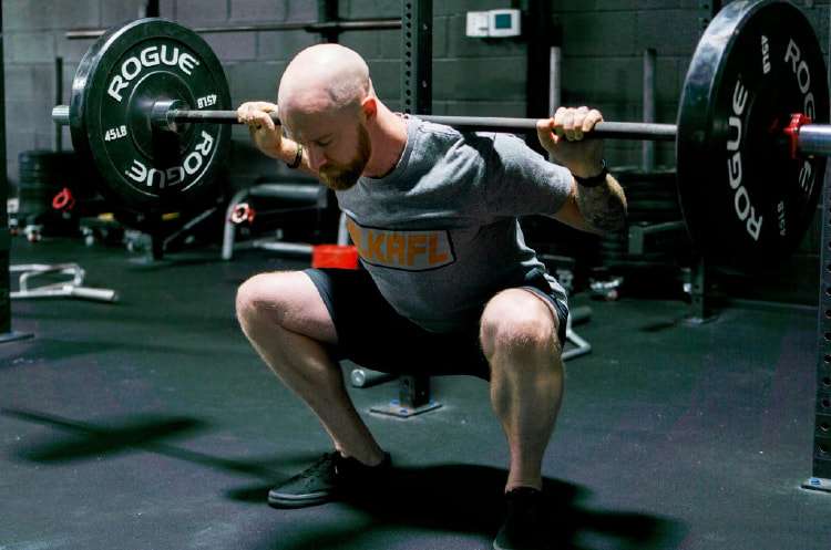 Incorrect foot position when squatting
