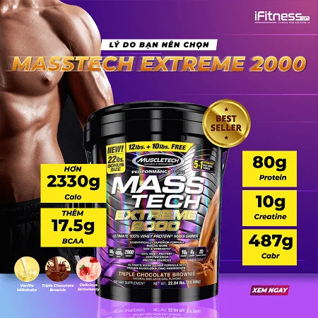  tăng cân tăng cơ MuscleTech MassTech Extreme 2000 22lbs (10kg
