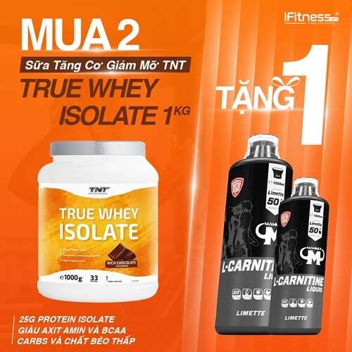  Sữa Tăng Cơ Giảm Mỡ TNT True Whey Isolate 1kg 