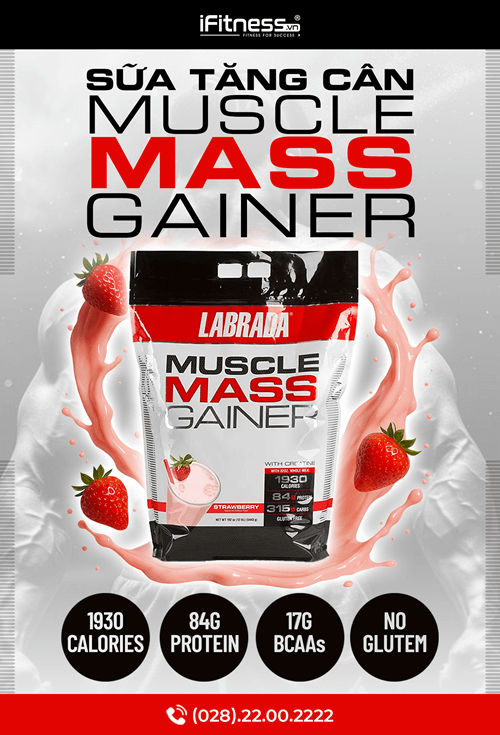 Muscle Mass Gainer 12lbs (5.45kg) - Sữa Tăng Cân Labrada0