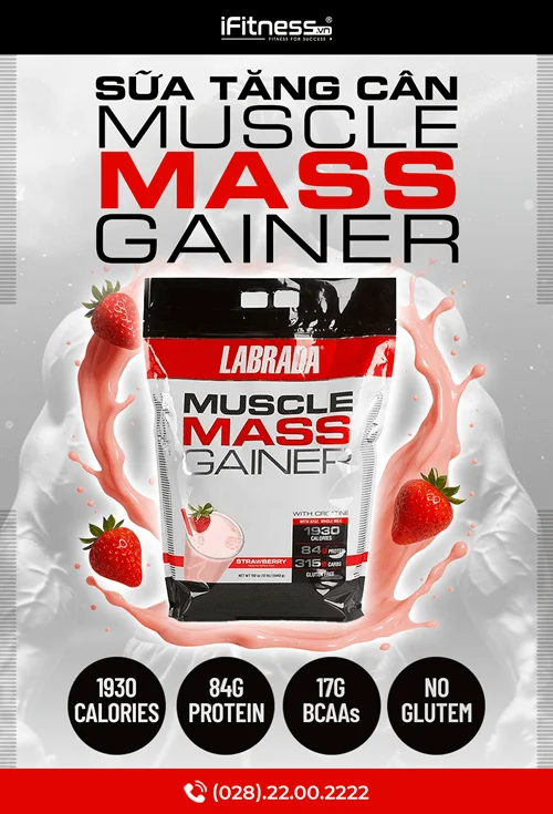 Muscle Mass Gainer 12lbs (5.45kg) - Sữa Tăng Cân Labrada0