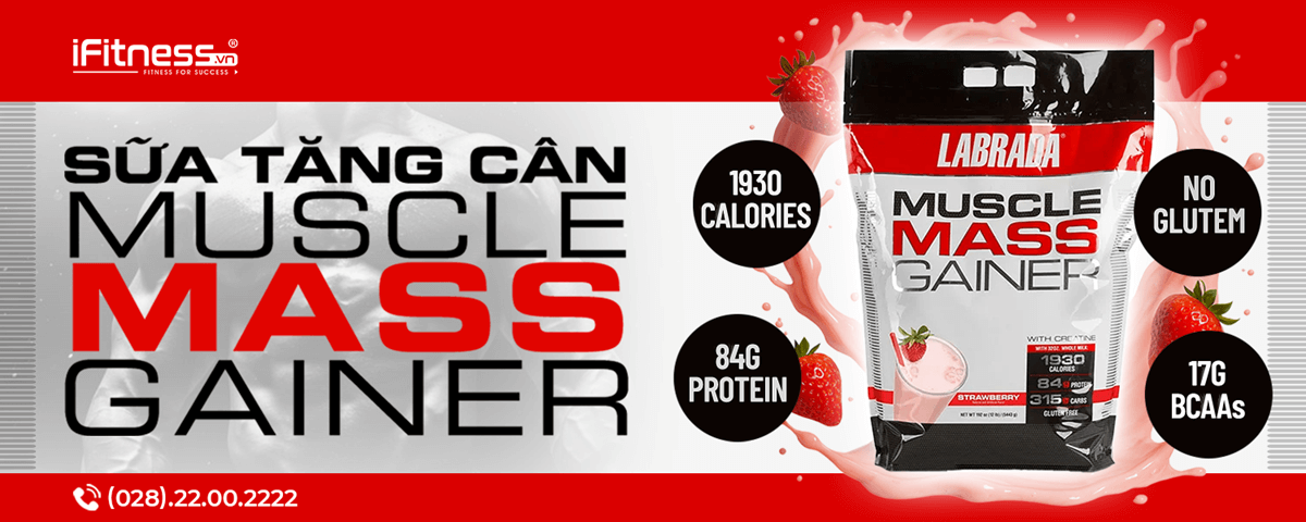 Muscle Mass Gainer 12lbs (5.45kg) - Sữa Tăng Cân Labrada0