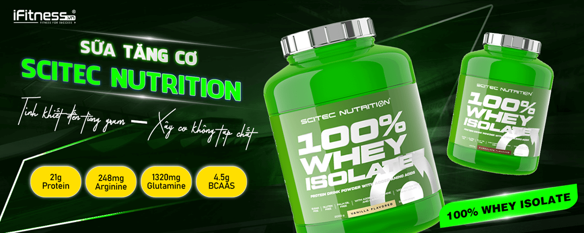 Sữa Tăng Cơ Scitec Nutrition 100% Whey Isolate 2kg ( 80 Servings )