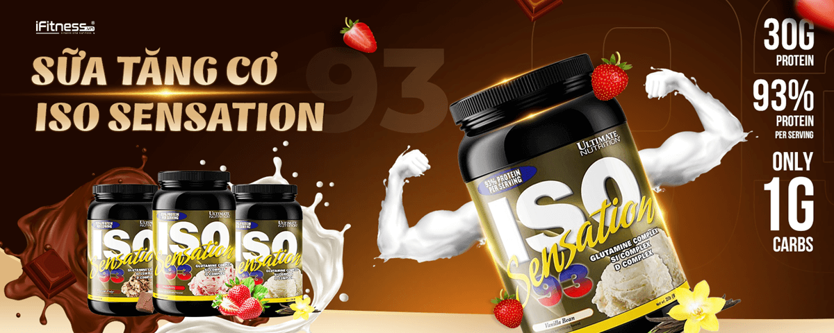 Sữa Tăng Cơ ISO Sensation 93 - 910g 5 mùi