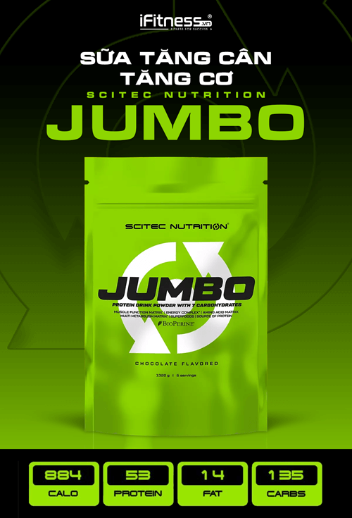 Sữa Tăng Cân Tăng Cơ Scitec Nutrition Jumbo 6600g