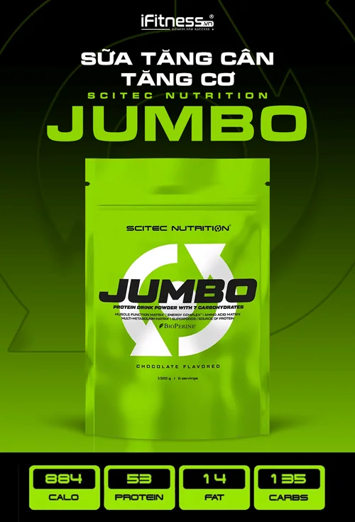 Sữa Tăng Cân Tăng Cơ Scitec Nutrition Jumbo 6600g