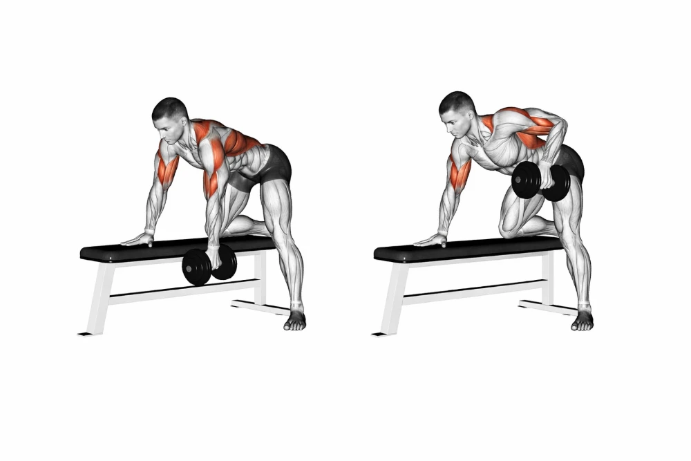 3-point Dumbbell Row