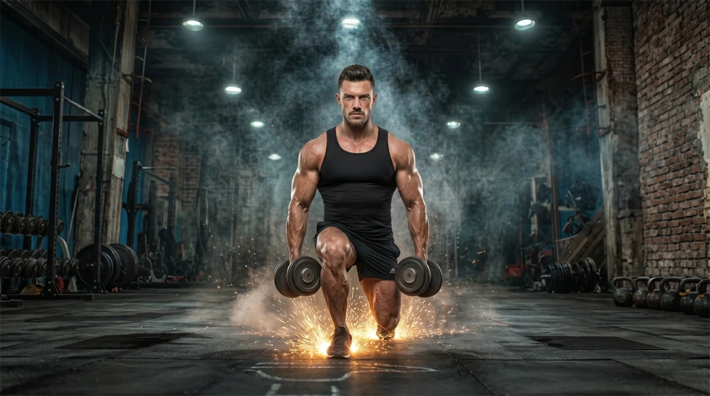 DumbbellBarbell Lunge - Chùng chân